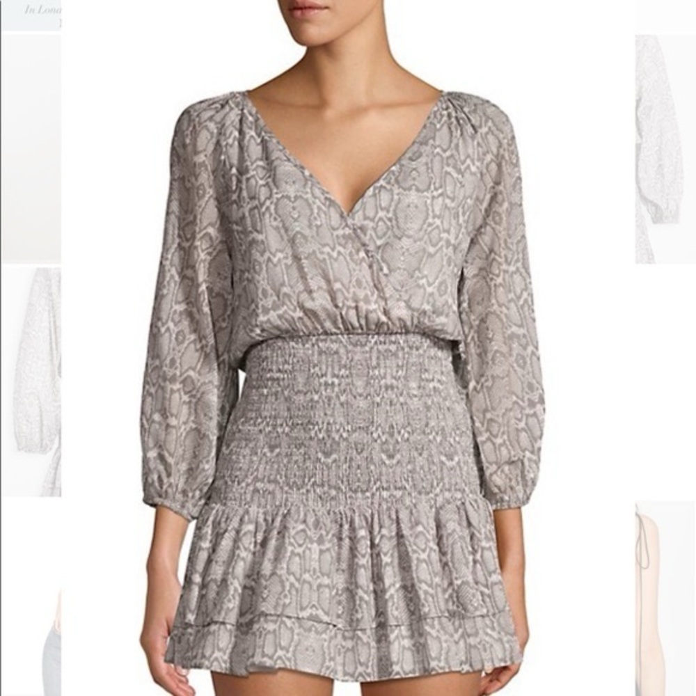 NWT SUBOO Sylvia Shirred Mini Dress